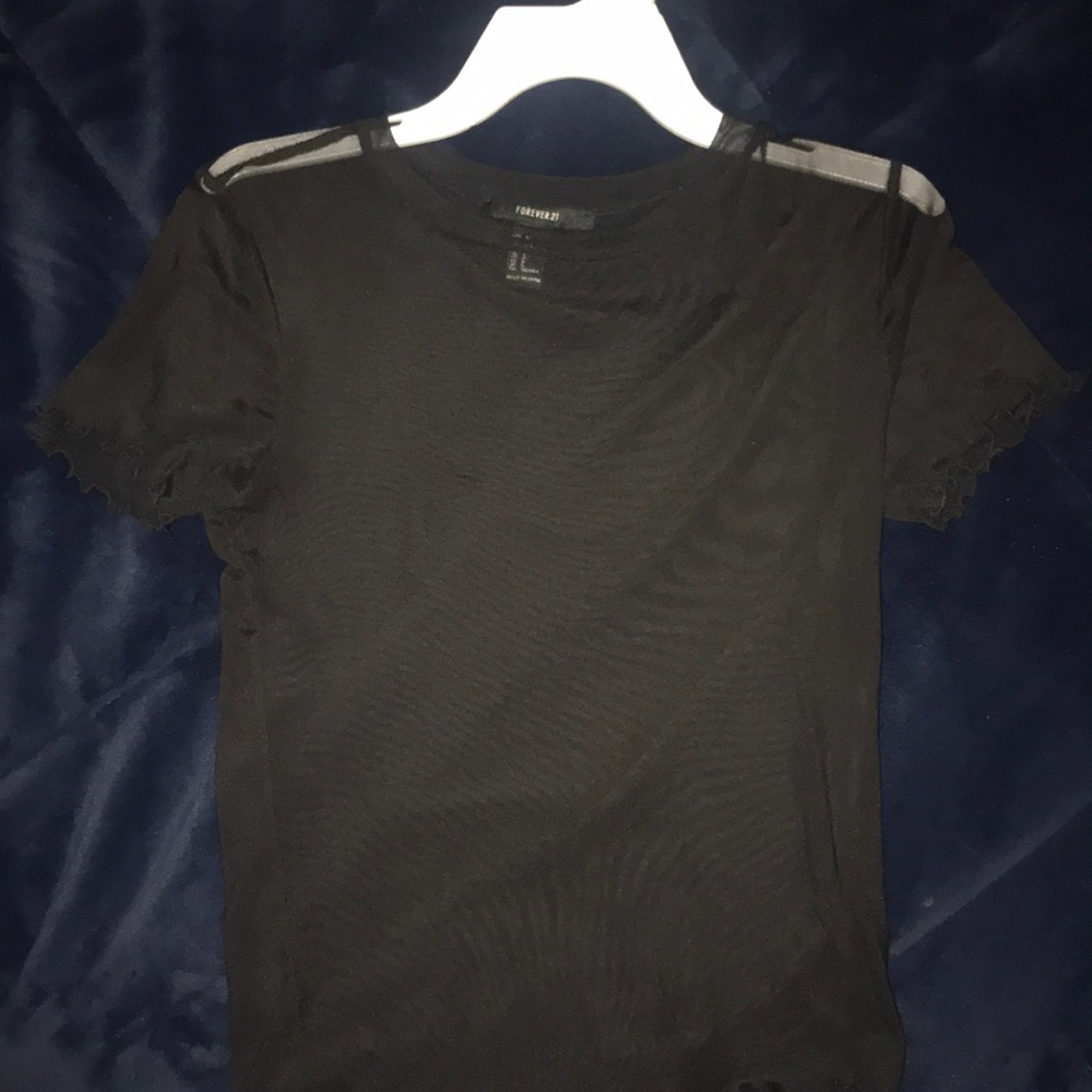 Black mesh shirt size small